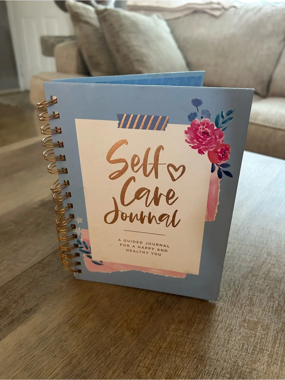 Self Care Journal – Blue Floral Guided Notebook
